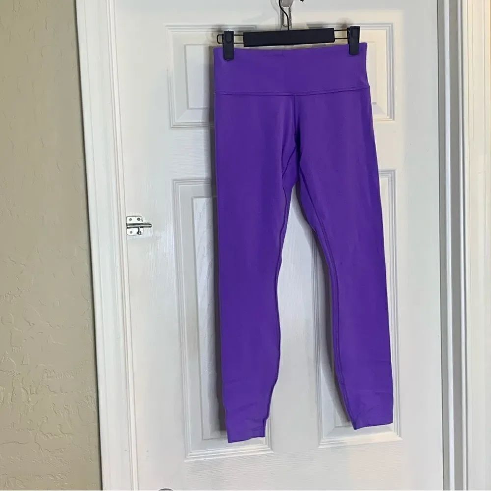 Lululemon Wunder Under Pant Reversible Power Purple / Aquamarine Size 4